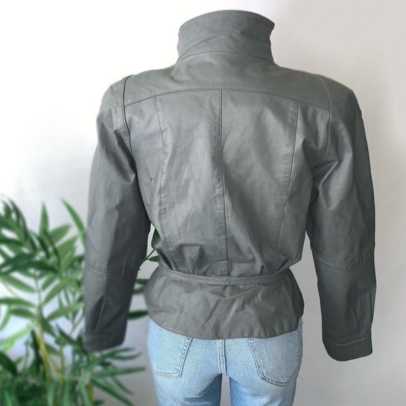 v i n t a g e :: Funnel Neck Leather Jacket Patchwork Phoenix - Picture 6 of 15